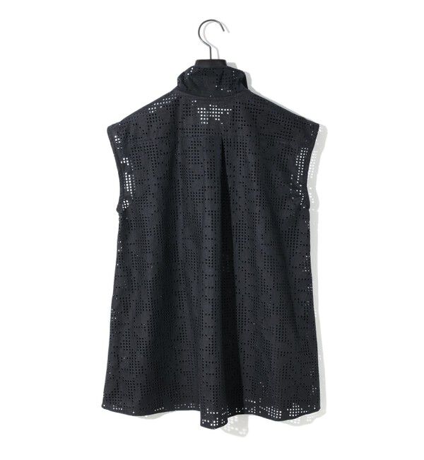 MIDIUMISOLID「MIDIUMISOLID for Ladies レースボウタイノースリーブブラウス」|シャツ・ブラウス|