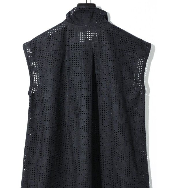 MIDIUMISOLID「MIDIUMISOLID for Ladies レースボウタイノースリーブブラウス」|シャツ・ブラウス|