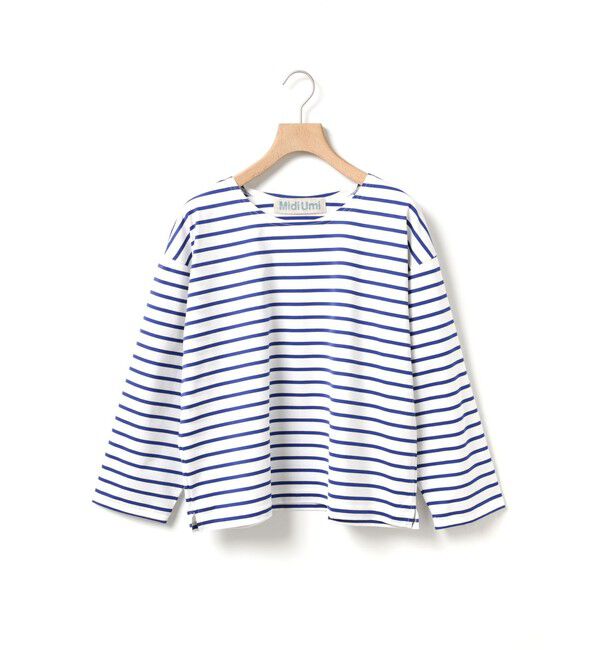 MidiUmi「MidiUmi ボーダーワイドプルオーバー」|Tシャツ・カットソー|