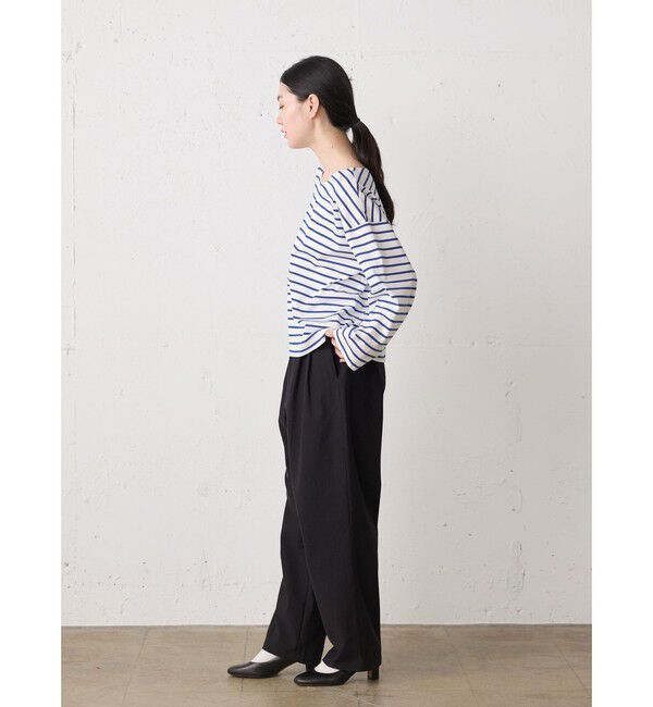 MidiUmi「MidiUmi ボーダーワイドプルオーバー」|Tシャツ・カットソー|