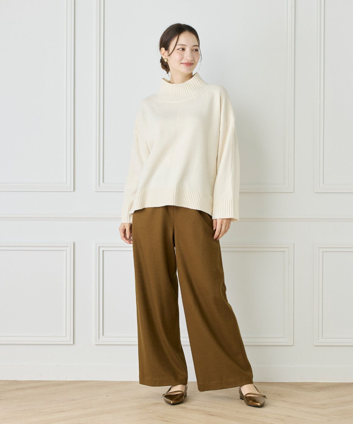 Le Souk「スフレニットハイネックプルオーバー」|ニット・セーター|