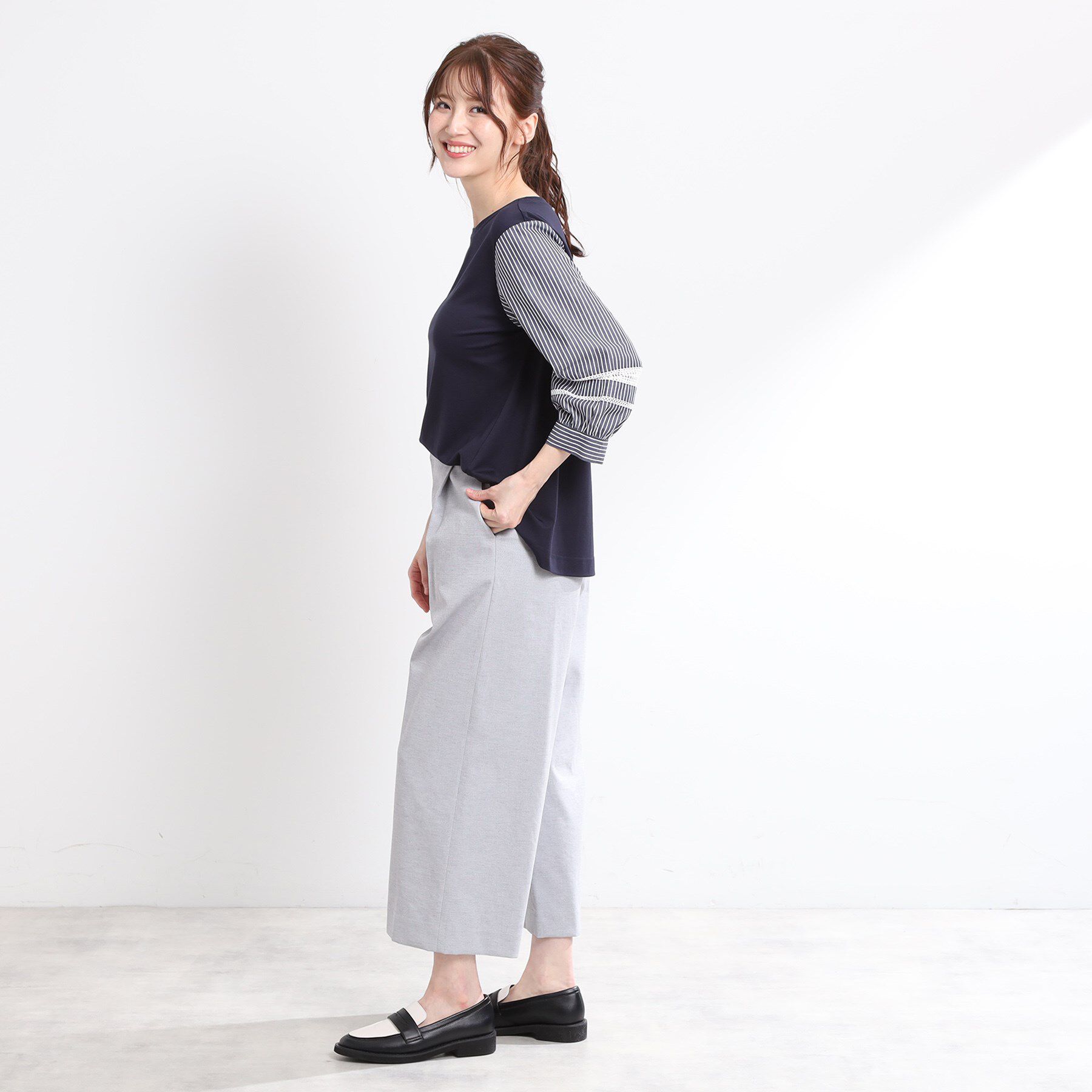 Reflect「【E‐QUALITY／手洗い可】ワイドクロップドパンツ」|その他|