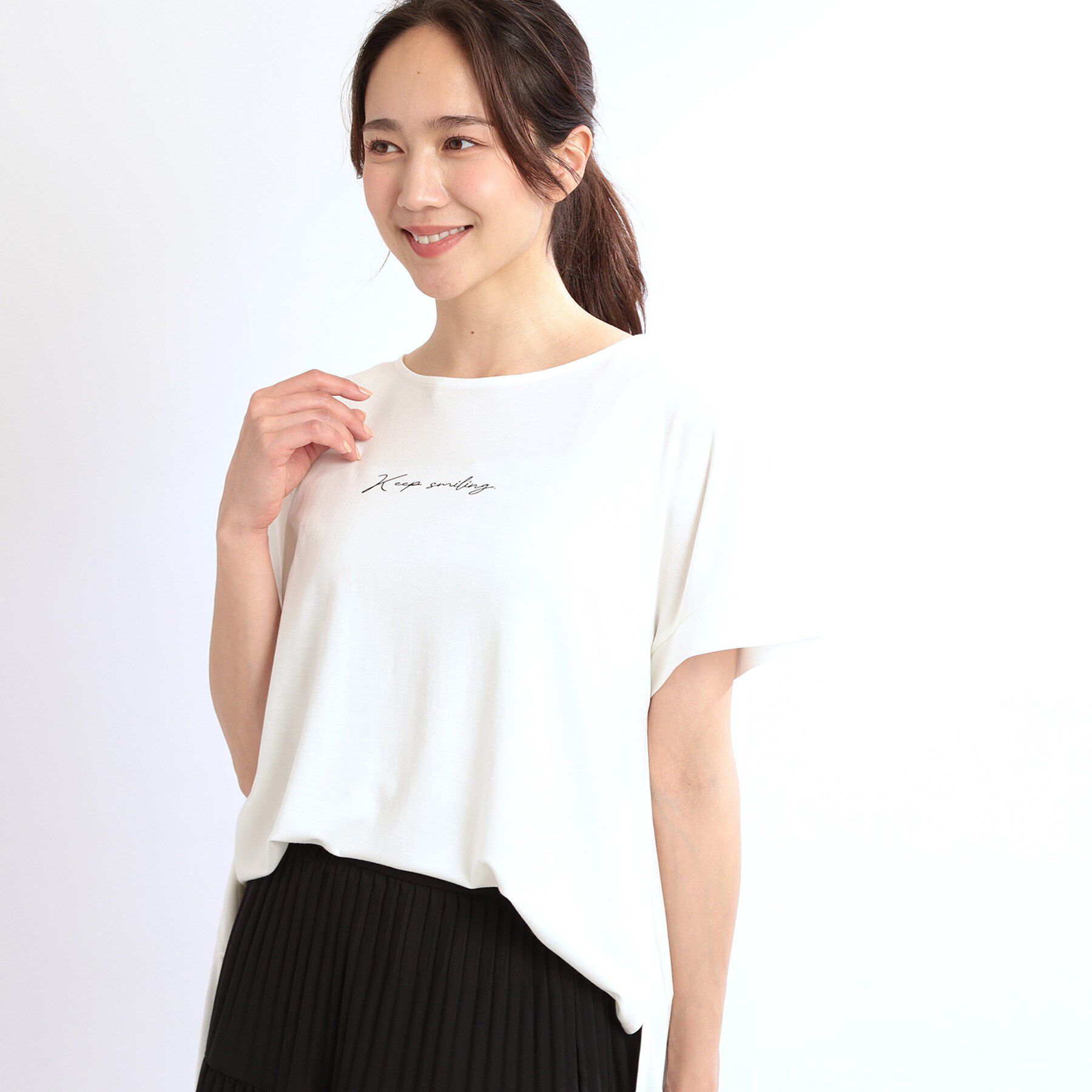 Reflect「【E‐QUALITY】チュニック丈ロゴTシャツ」|Tシャツ・カットソー|