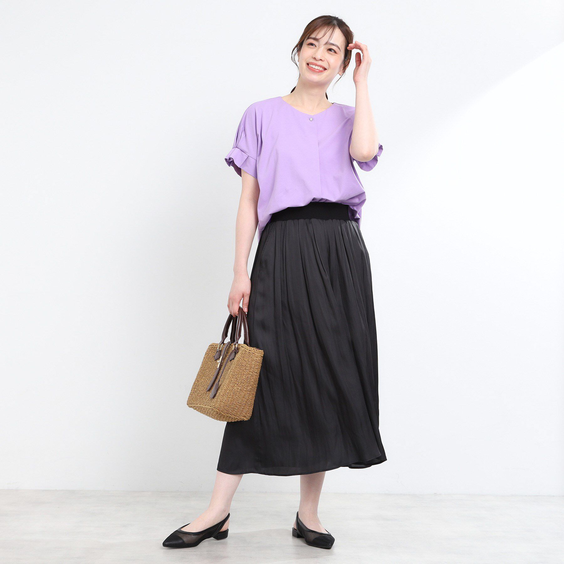 Reflect「Vネックジャージカットソー」|Tシャツ・カットソー|