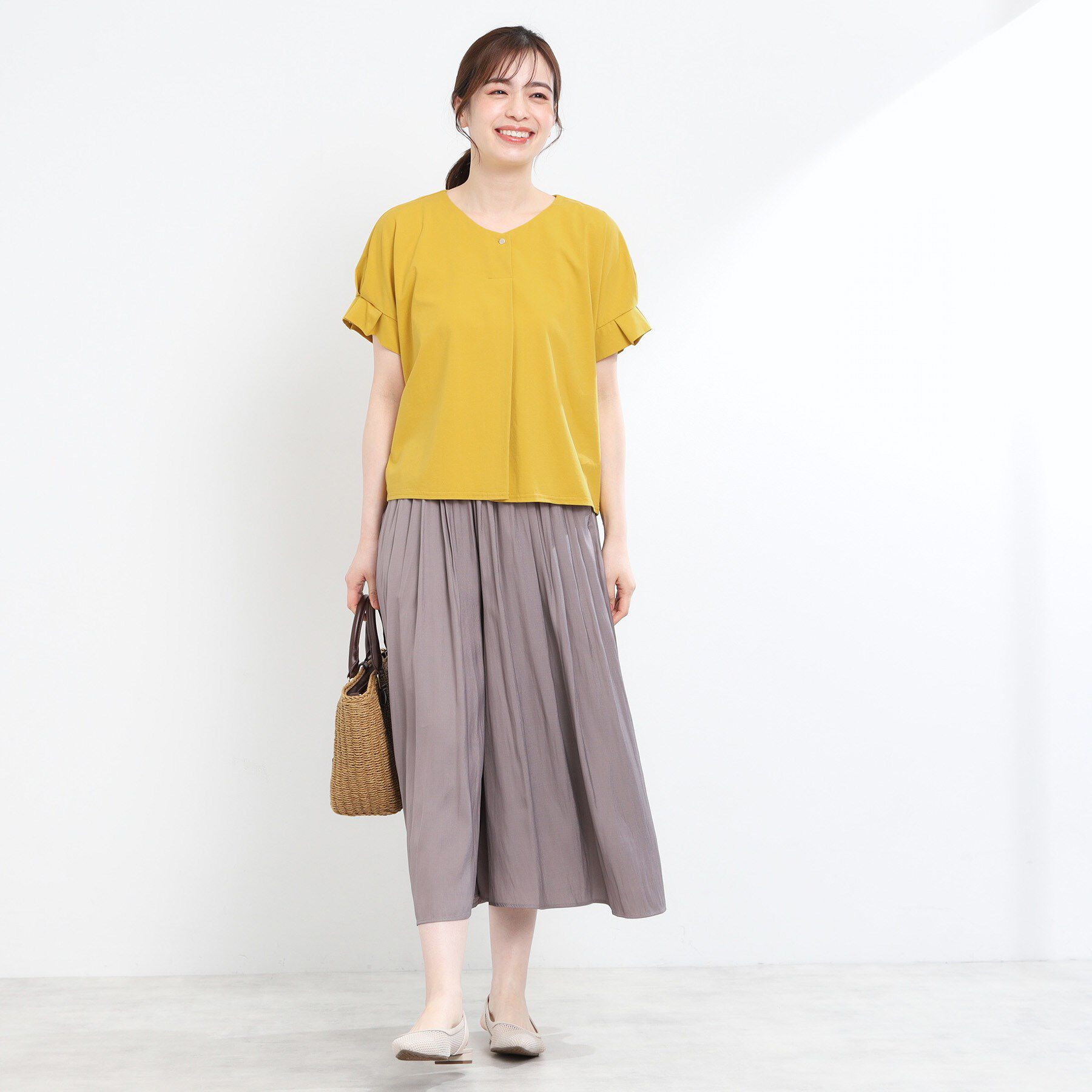 Reflect「Vネックジャージカットソー」|Tシャツ・カットソー|