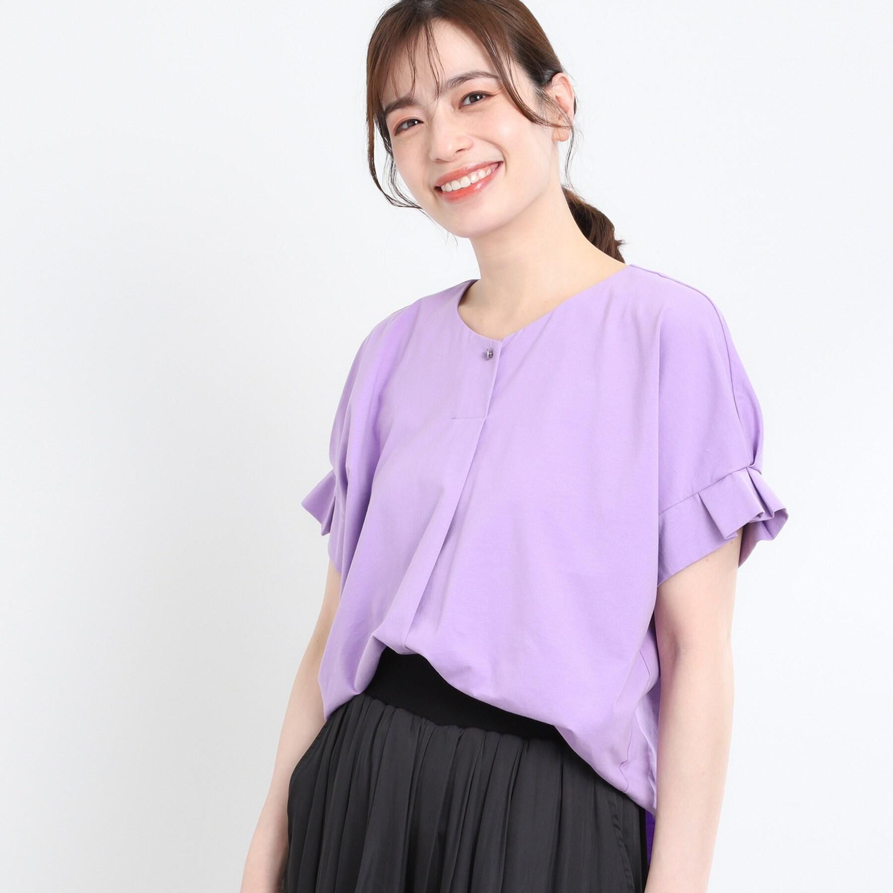 Reflect「Vネックジャージカットソー」|Tシャツ・カットソー|ラベンダー(080)