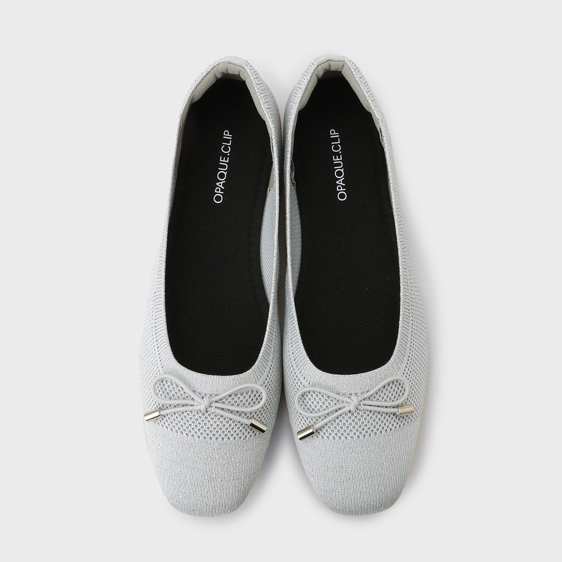 OPAQUE.CLIP「【抗菌防臭／軽量／マシンウォッシャブル】スクエアトゥメッシュニットバレエシューズ」|その他|