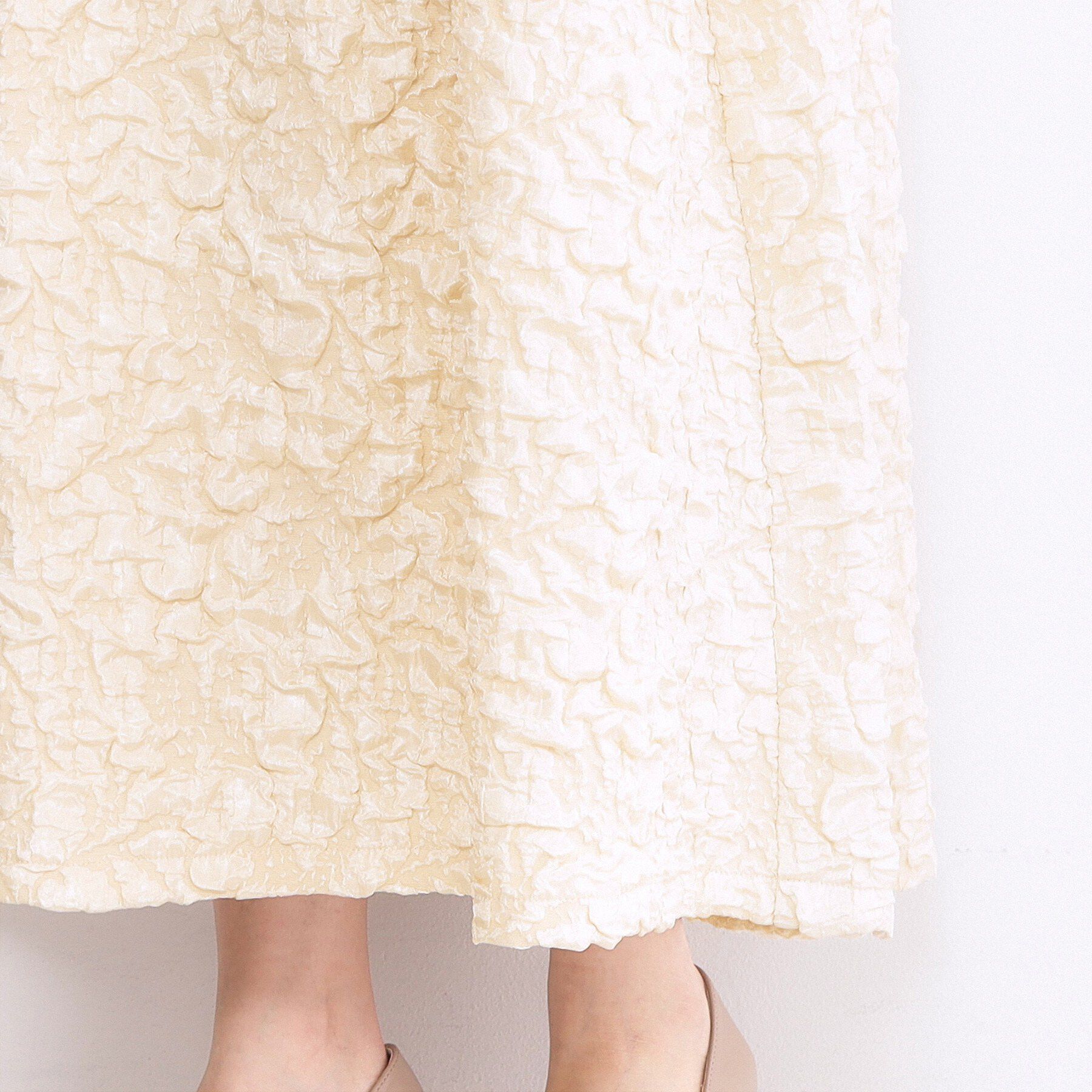 OPAQUE.CLIP「ふくれジャカードティアードスカート【洗濯機OK】」|スカート|