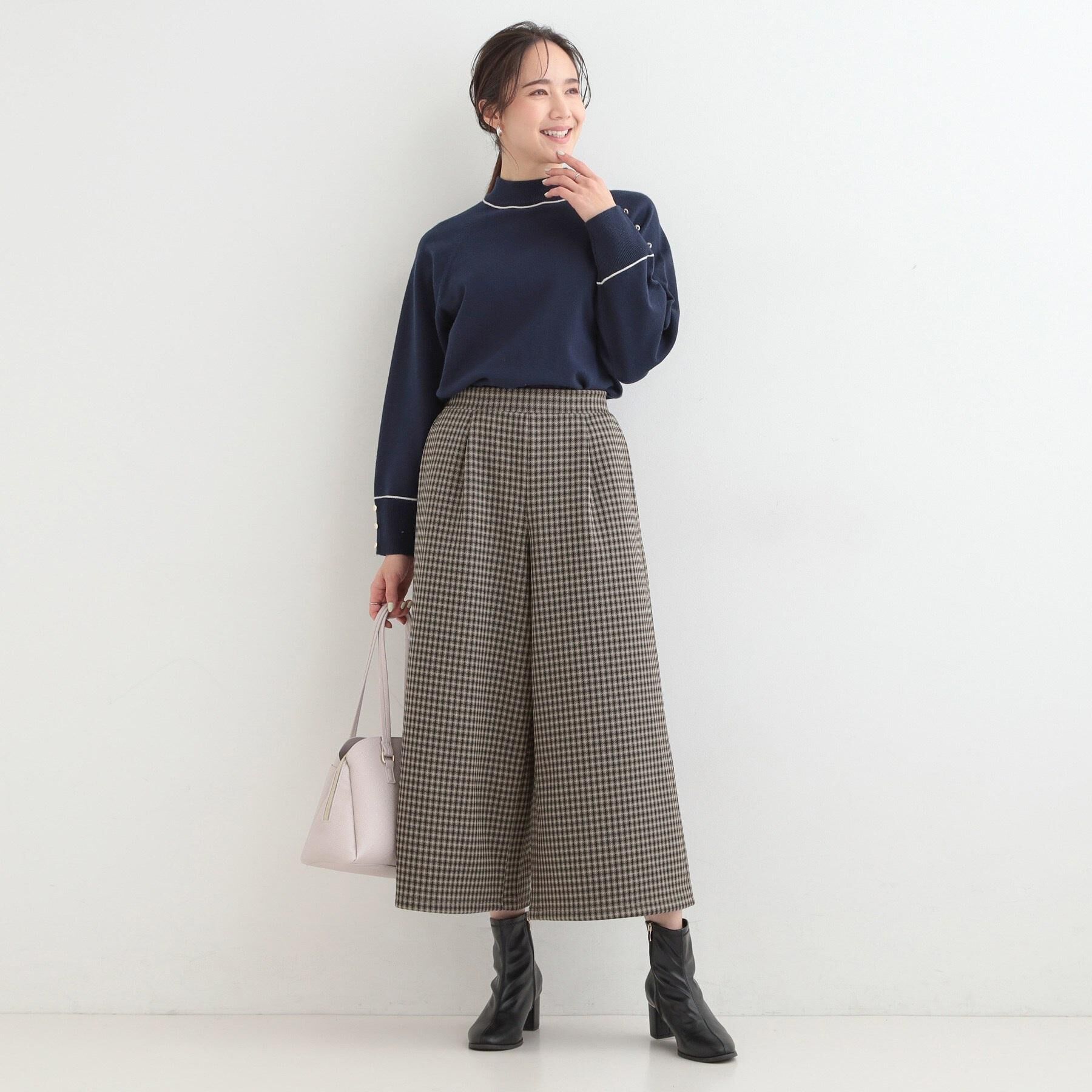 SHOO･LA･RUE「【洗濯機可/吸湿発熱】もちもちでチクチクしにくいハイネックニット」|ニット・セーター|