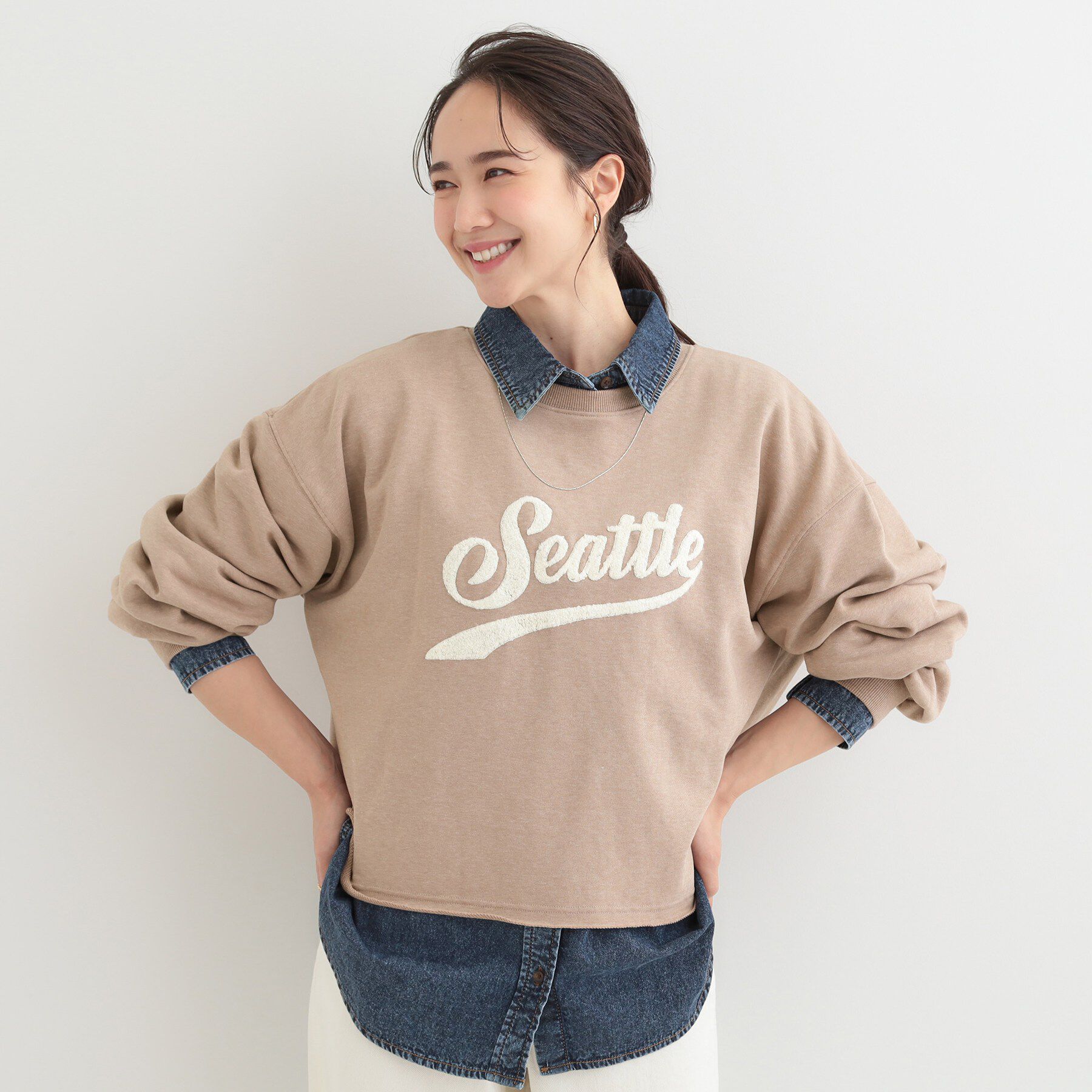 SHOO･LA･RUE「サガラ刺繍アソート裏毛スウェット」|パーカー|