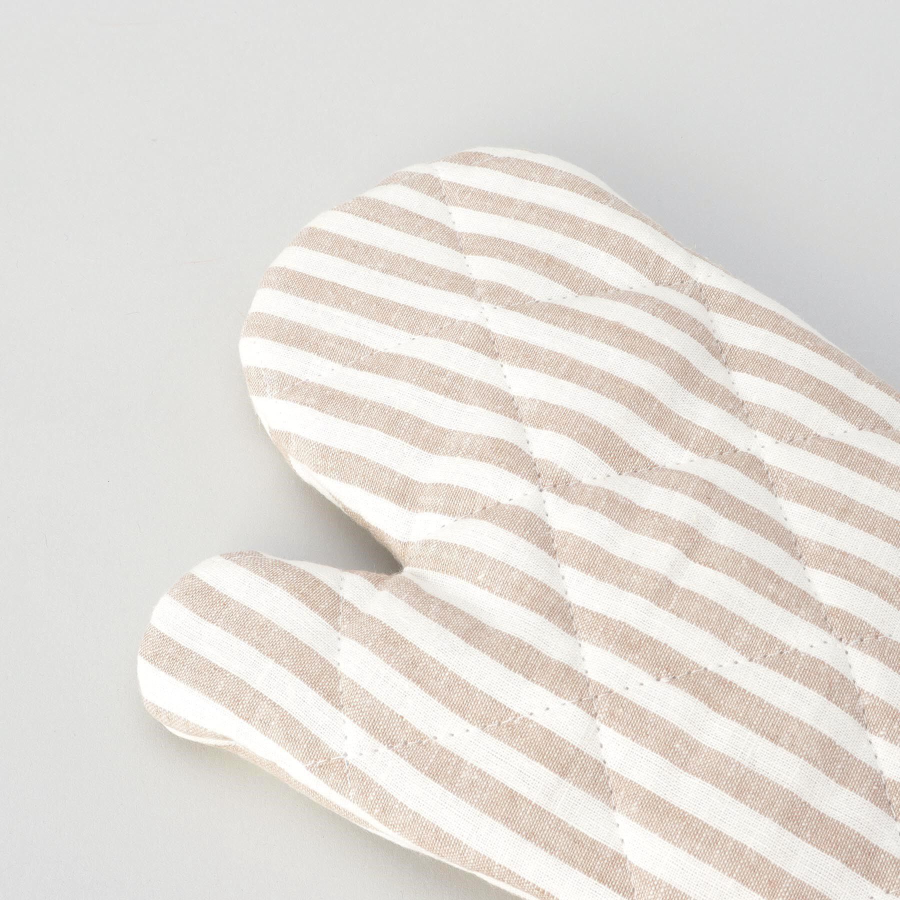 212 KITCHEN STORE「ブロックストライプ リネンコットン ミトン NT ＜212Kオリジナル ＞」|食器・キッチングッズ|