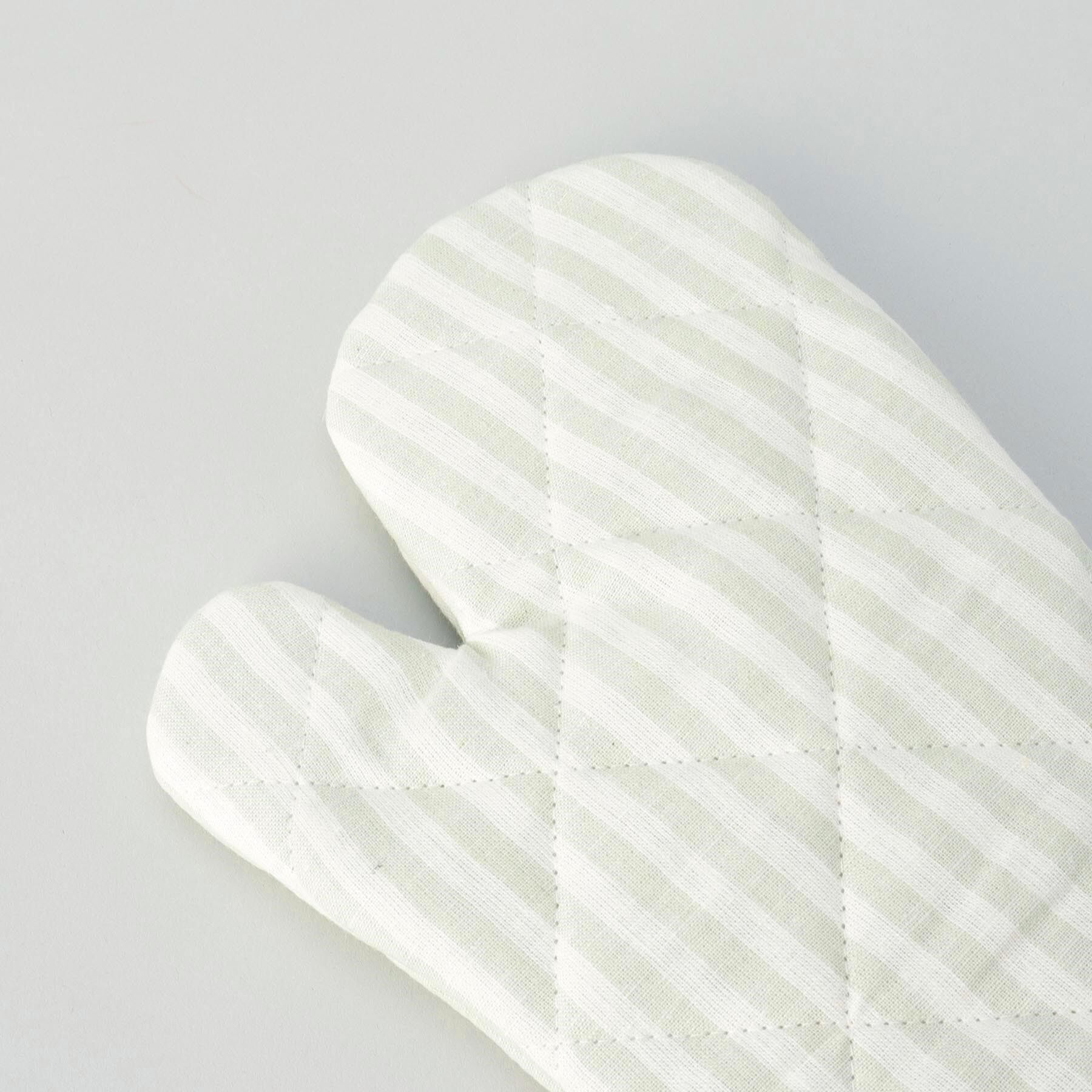 212 KITCHEN STORE「ブロックストライプ リネンコットン ミトン LGR ＜212Kオリジナル ＞」|食器・キッチングッズ|