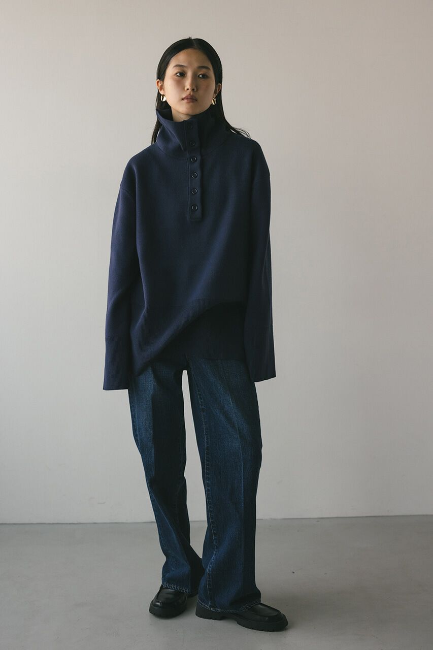 STYLEMIXER「フロントボタンスウェットニット」|ニット・セーター|