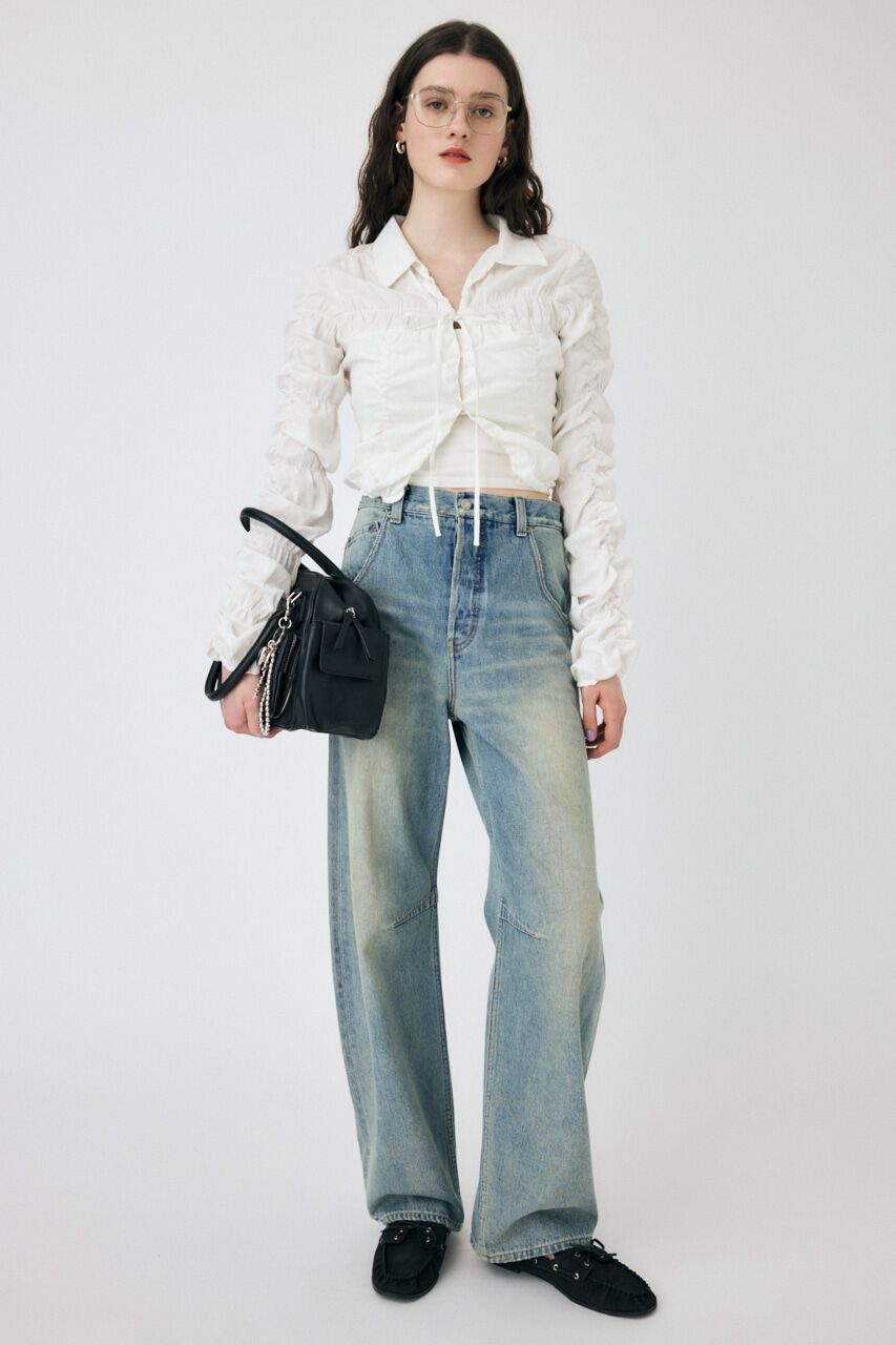 MOUSSY「DROP WAIST CURVE ストレート」|デニム|