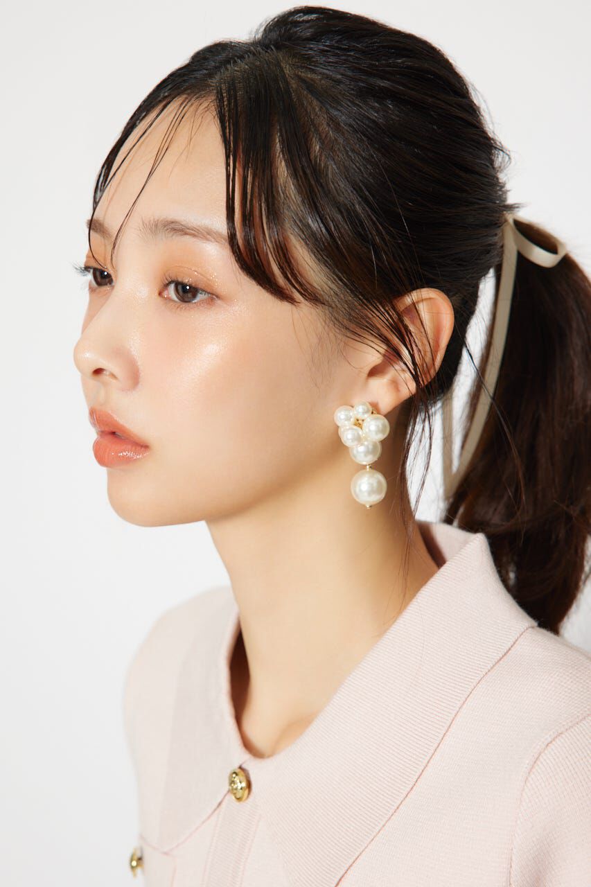 rienda「ランダムメニーフェイクパールピアス」|ピアス|WHT