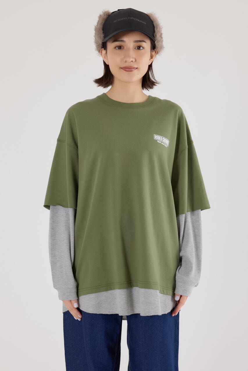 RODEO CROWNS「ルーズレイヤードライクスウェットトップス」|Tシャツ・カットソー|