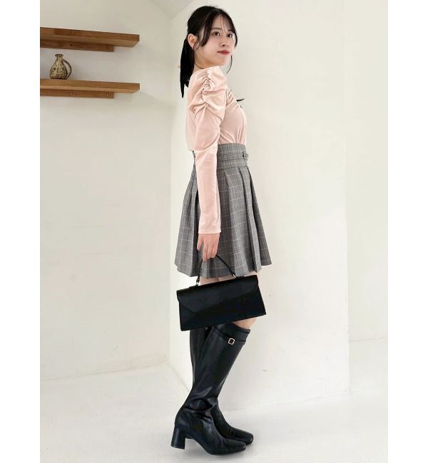 dazzlin「シアーベロアギャザーデザイントップス」|Tシャツ・カットソー|