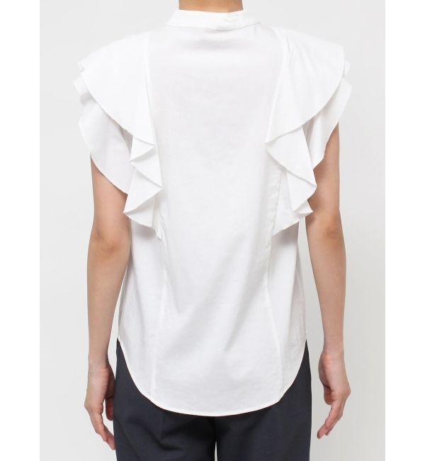 LAGUNAMOON「フリルピンタックノースリーブブラウス」|シャツ・ブラウス|