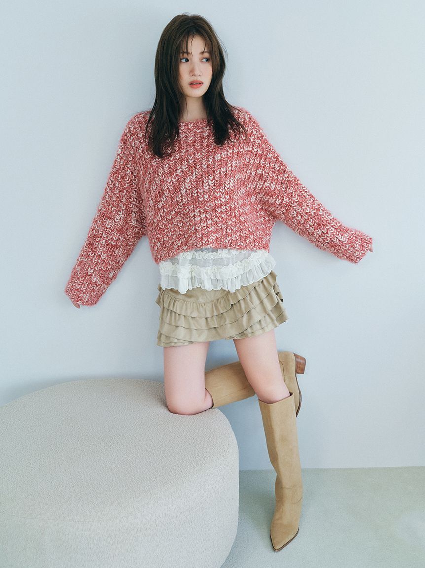 FURFUR「裾フリルジャージートップス」|Tシャツ・カットソー|