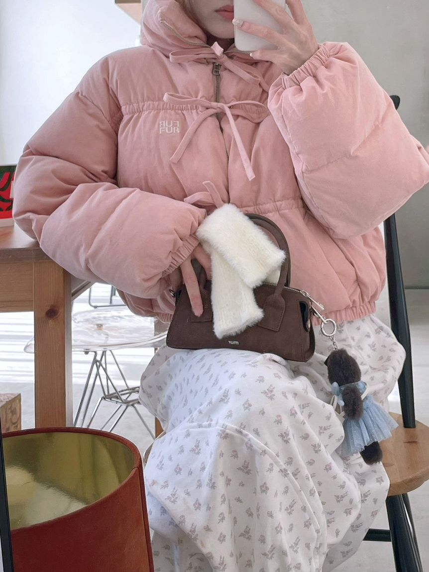 FURFUR「コーデュロイリボンショートパディングジャケット」|ダウン|