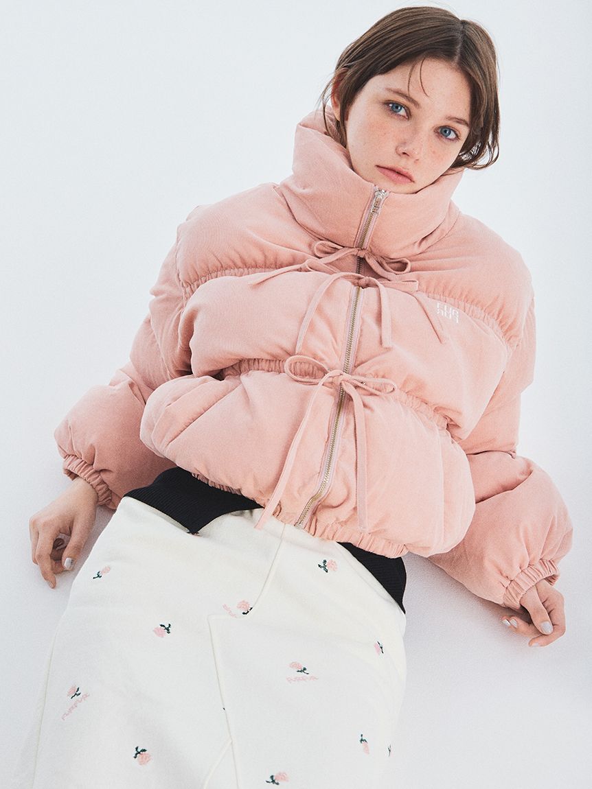 FURFUR「コーデュロイリボンショートパディングジャケット」|ダウン|