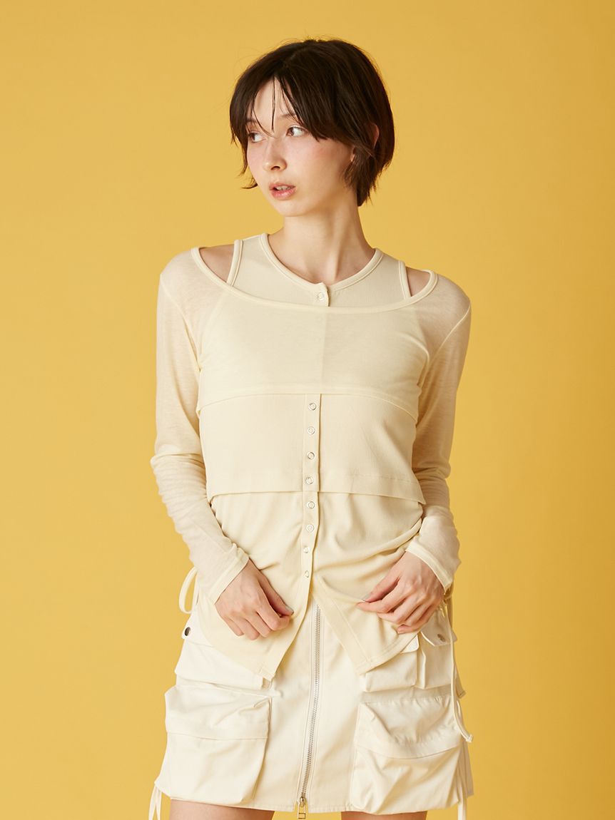 FURFUR「カットソーレイヤードプルオーバー」|Tシャツ・カットソー|