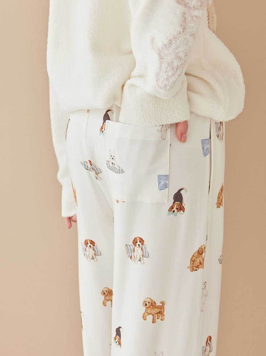 gelato pique「【UNISEX】プレイフルDOG柄ロングパンツ」|ルームウェア|