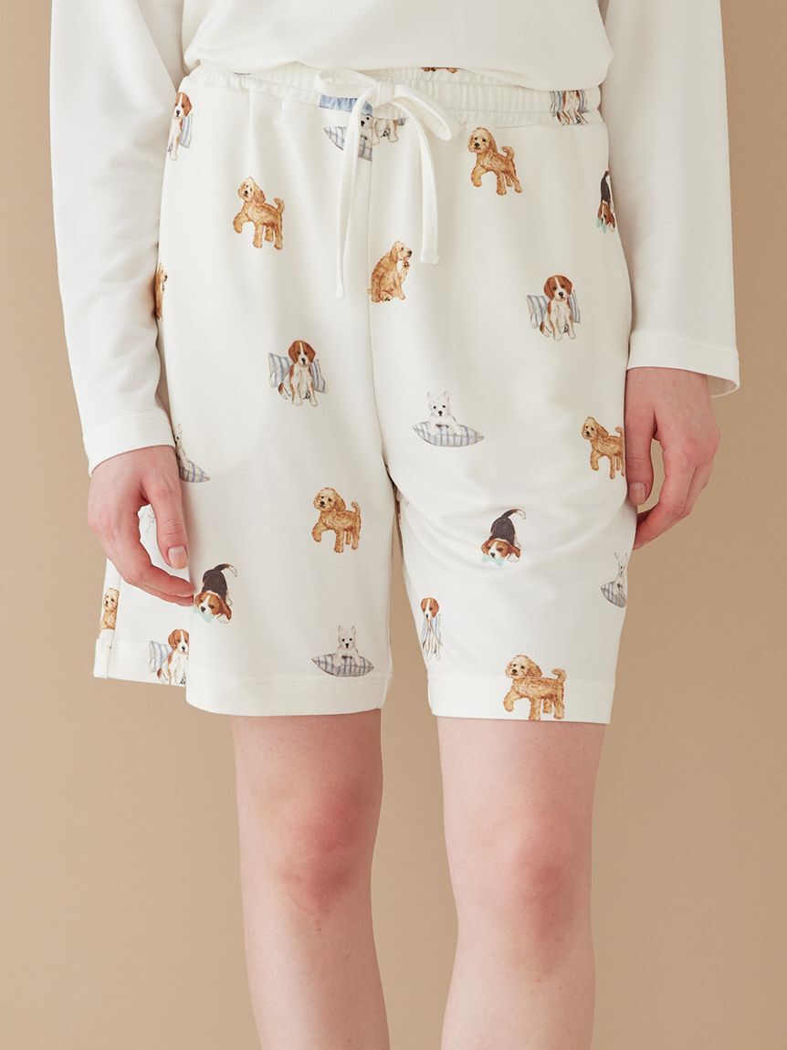 gelato pique「【UNISEX】プレイフルDOG柄ハーフパンツ」|ルームウェア|