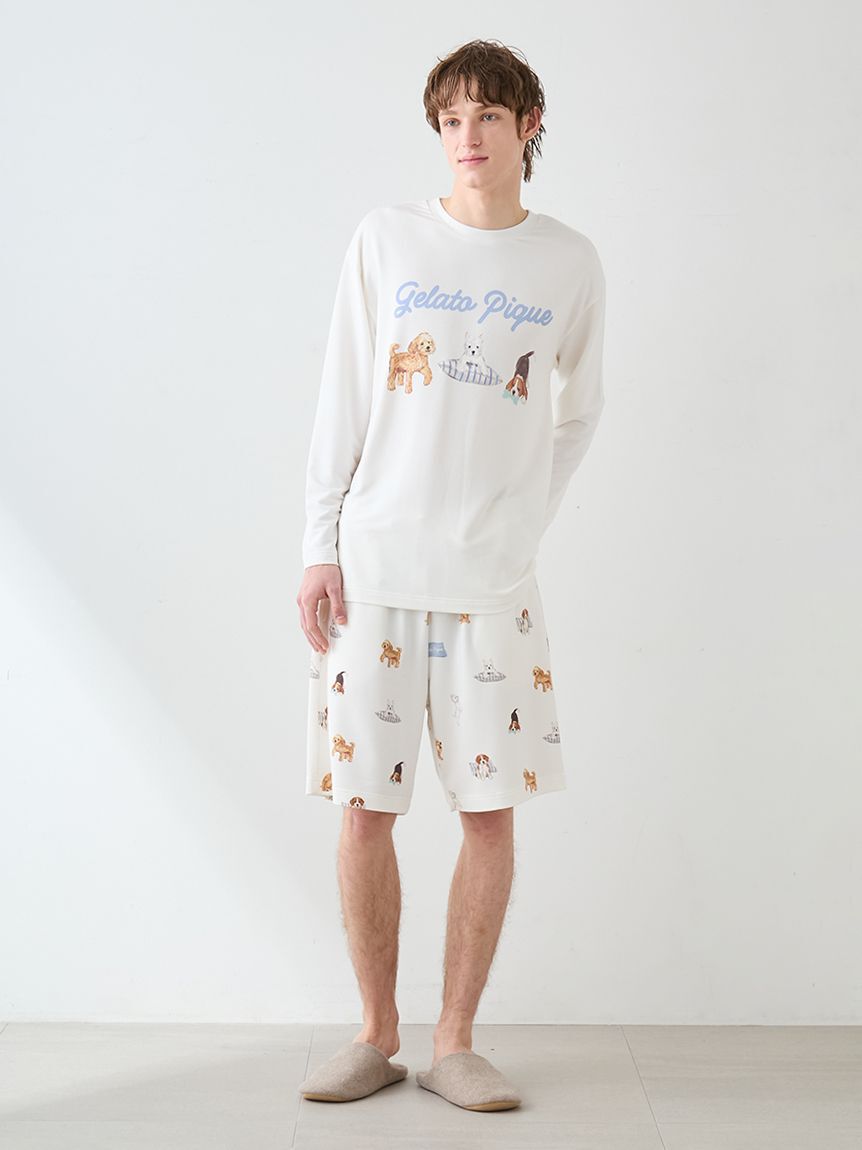 gelato pique「【UNISEX】プレイフルDOG柄ハーフパンツ」|ルームウェア|