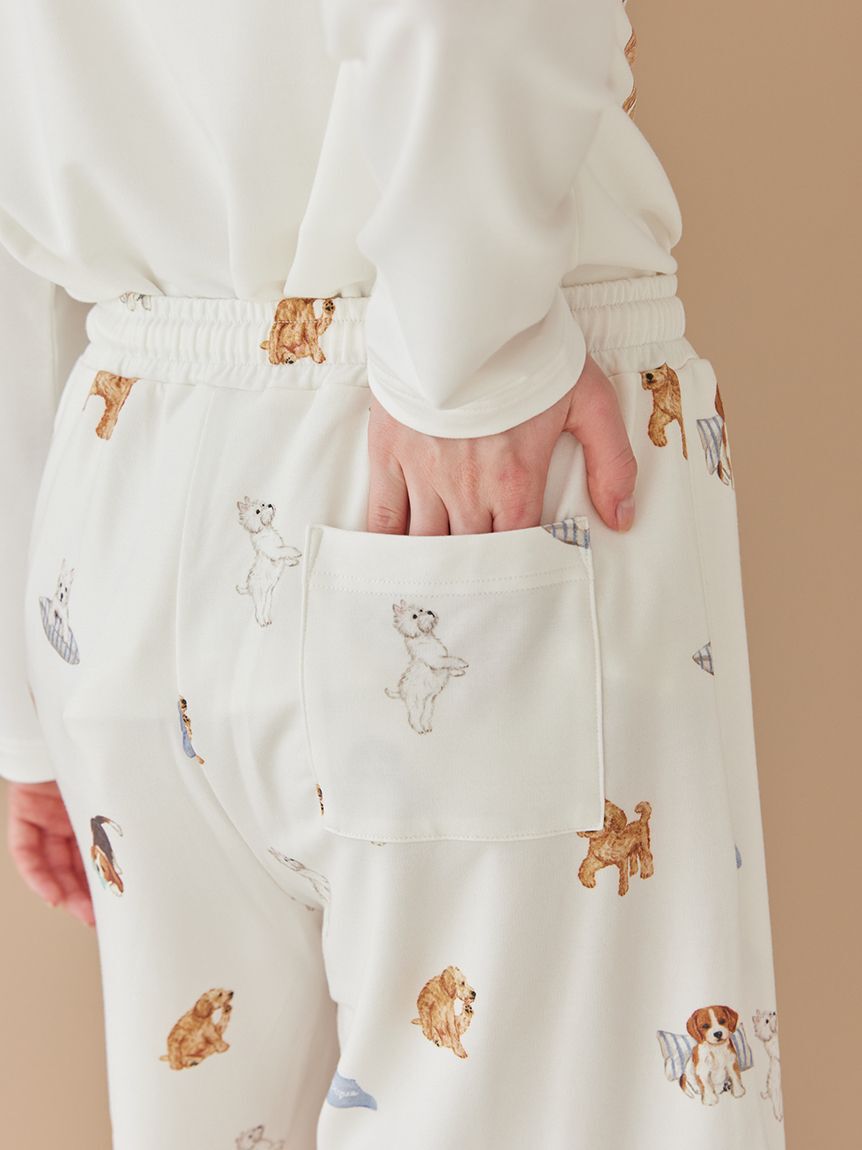 gelato pique「【UNISEX】プレイフルDOG柄ハーフパンツ」|ルームウェア|
