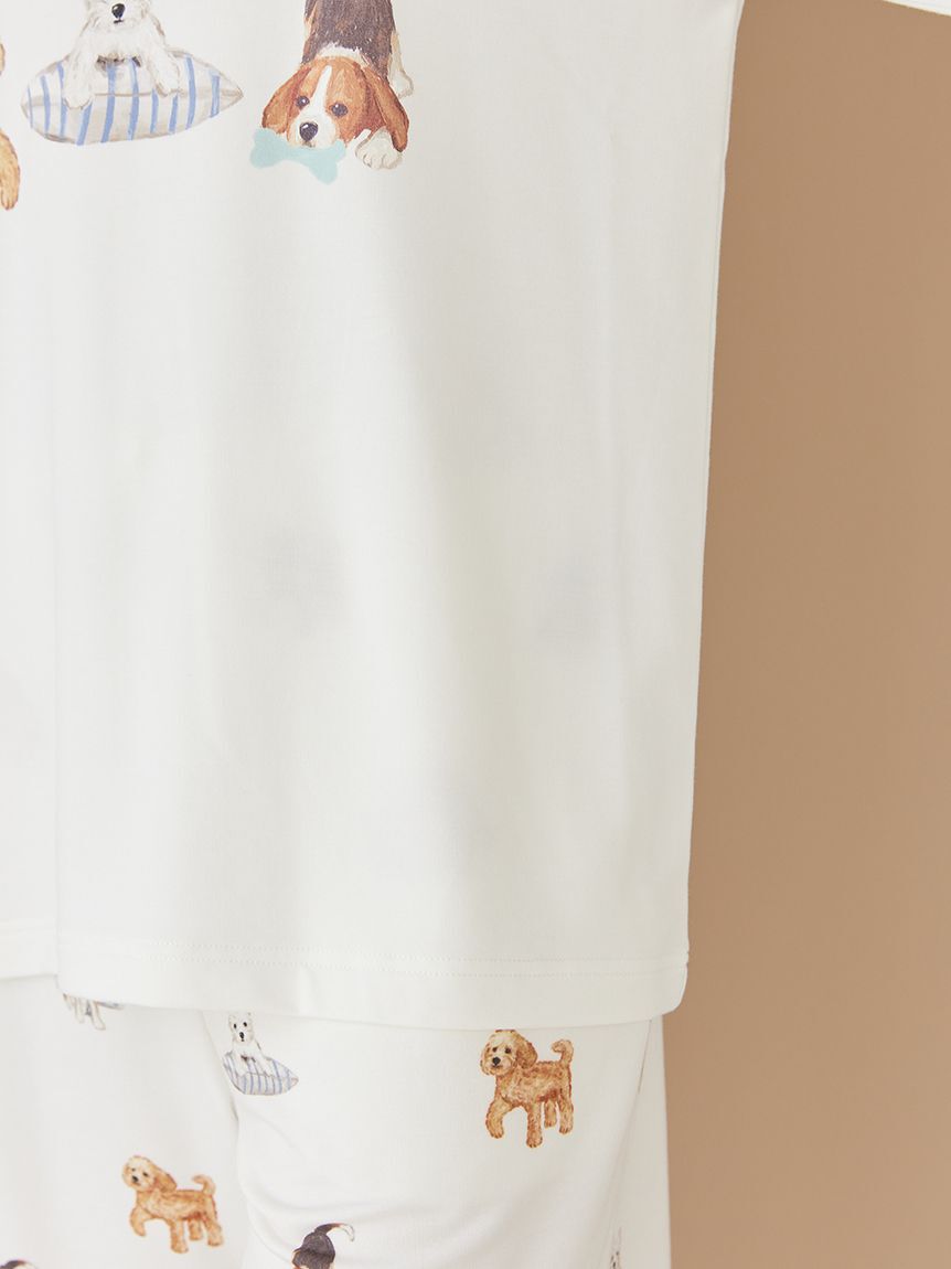gelato pique「【UNISEX】プレイフルDOGワンポイントロンT」|ルームウェア|