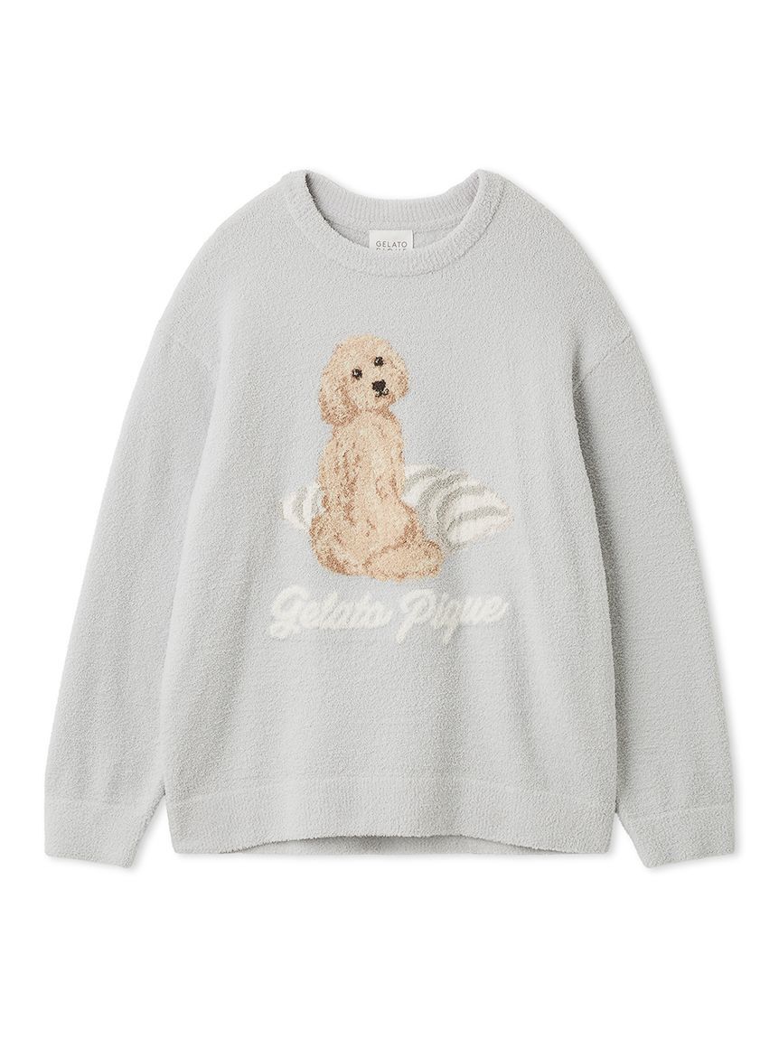 gelato pique「【UNISEX】エアリーモコプレイフルDOGジャガードプルオーバー」|ルームウェア|