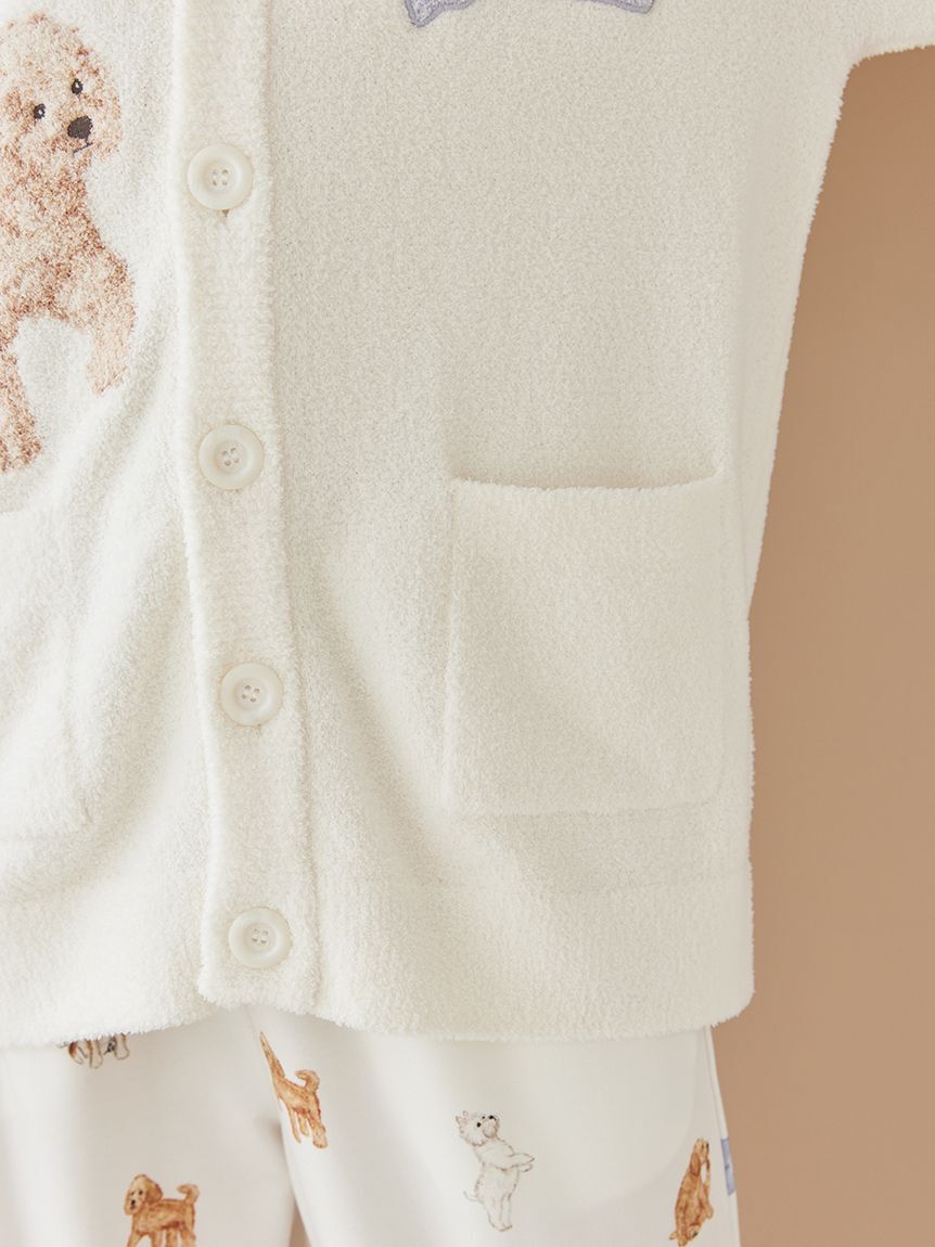 gelato pique「【UNISEX】エアリーモコプレイフルDOGジャガードカーディガン」|ルームウェア|