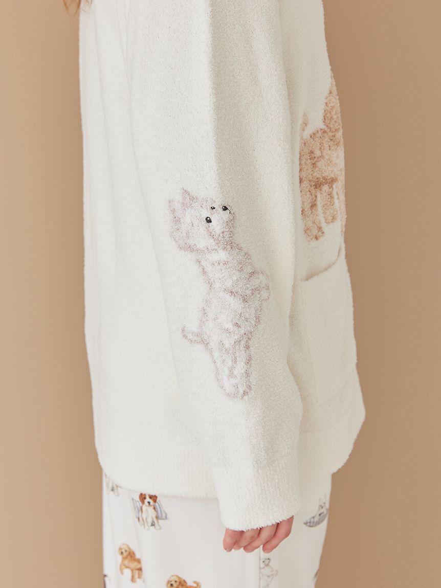 gelato pique「【UNISEX】エアリーモコプレイフルDOGジャガードカーディガン」|ルームウェア|