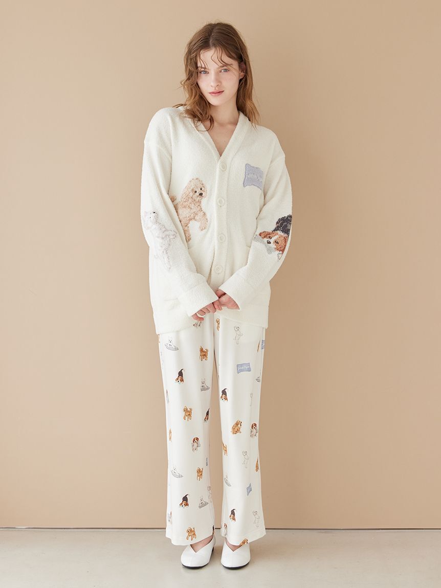gelato pique「【UNISEX】エアリーモコプレイフルDOGジャガードカーディガン」|ルームウェア|