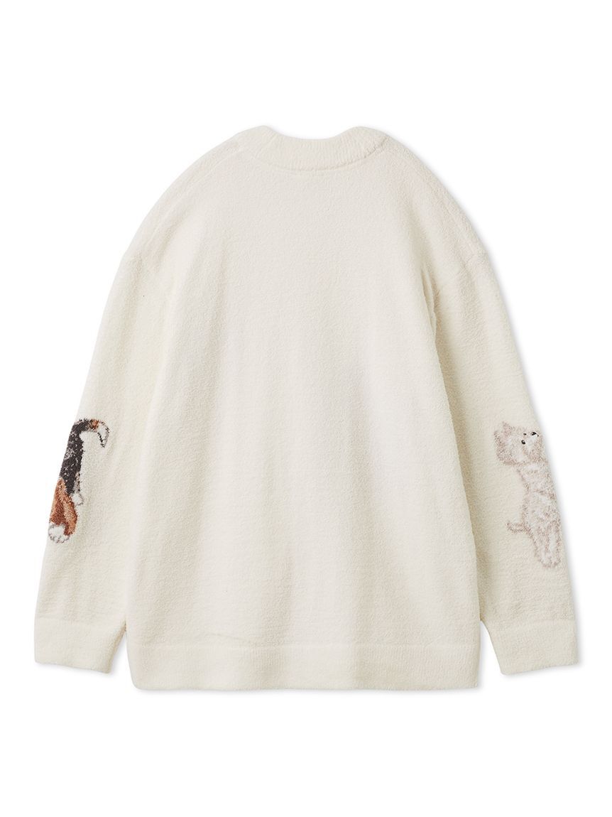 gelato pique「【UNISEX】エアリーモコプレイフルDOGジャガードカーディガン」|ルームウェア|