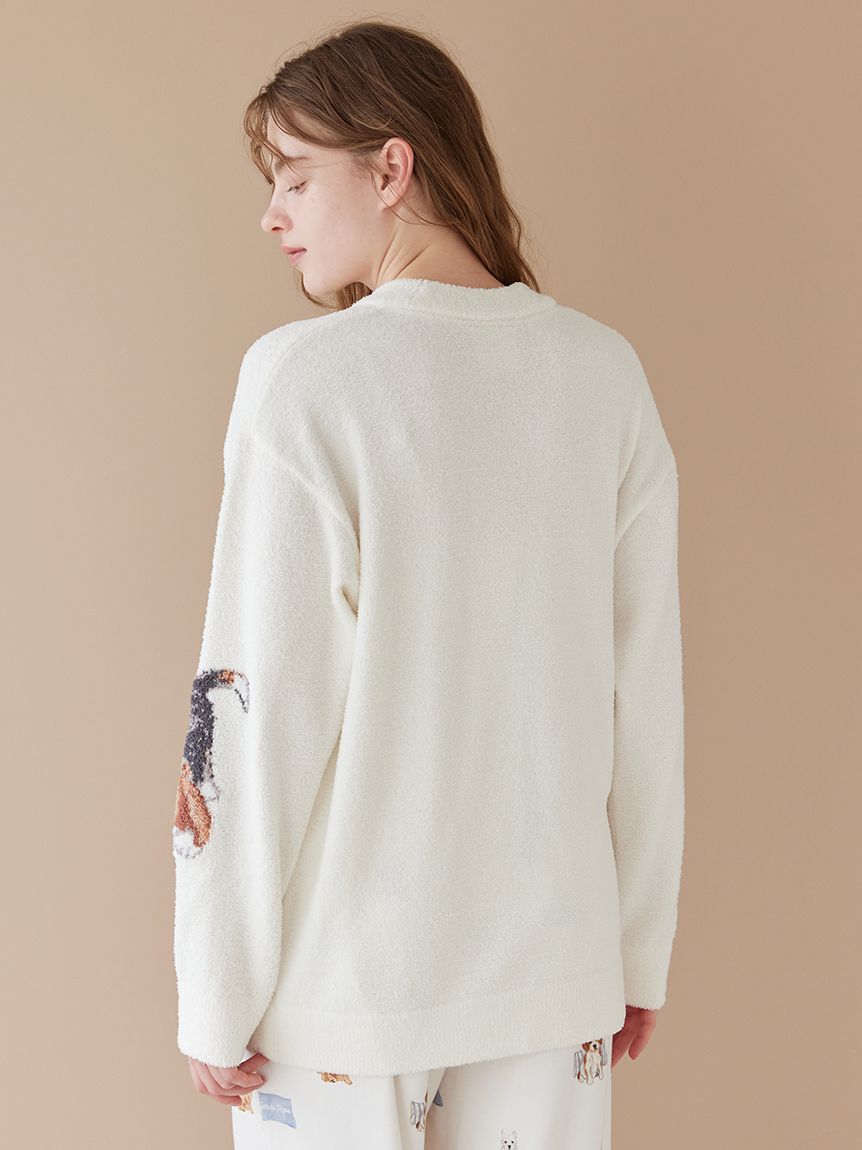 gelato pique「【UNISEX】エアリーモコプレイフルDOGジャガードカーディガン」|ルームウェア|