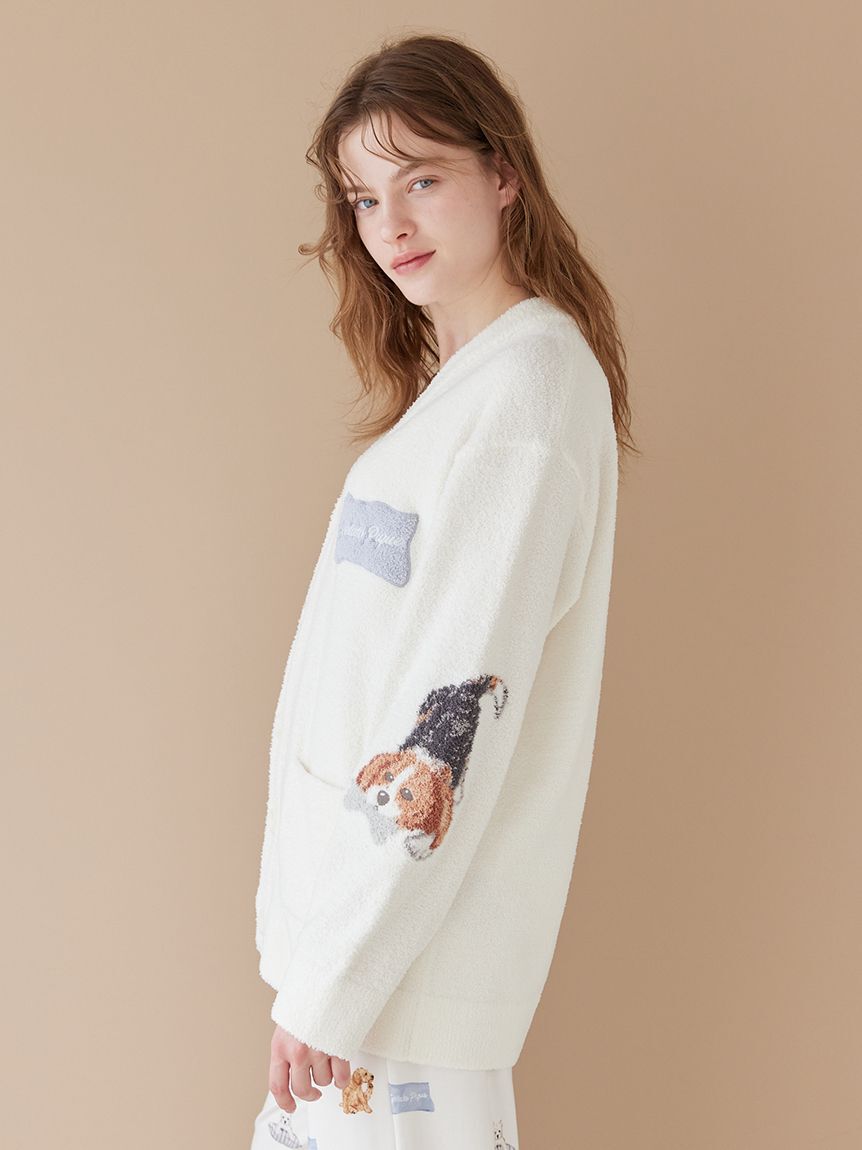 gelato pique「【UNISEX】エアリーモコプレイフルDOGジャガードカーディガン」|ルームウェア|