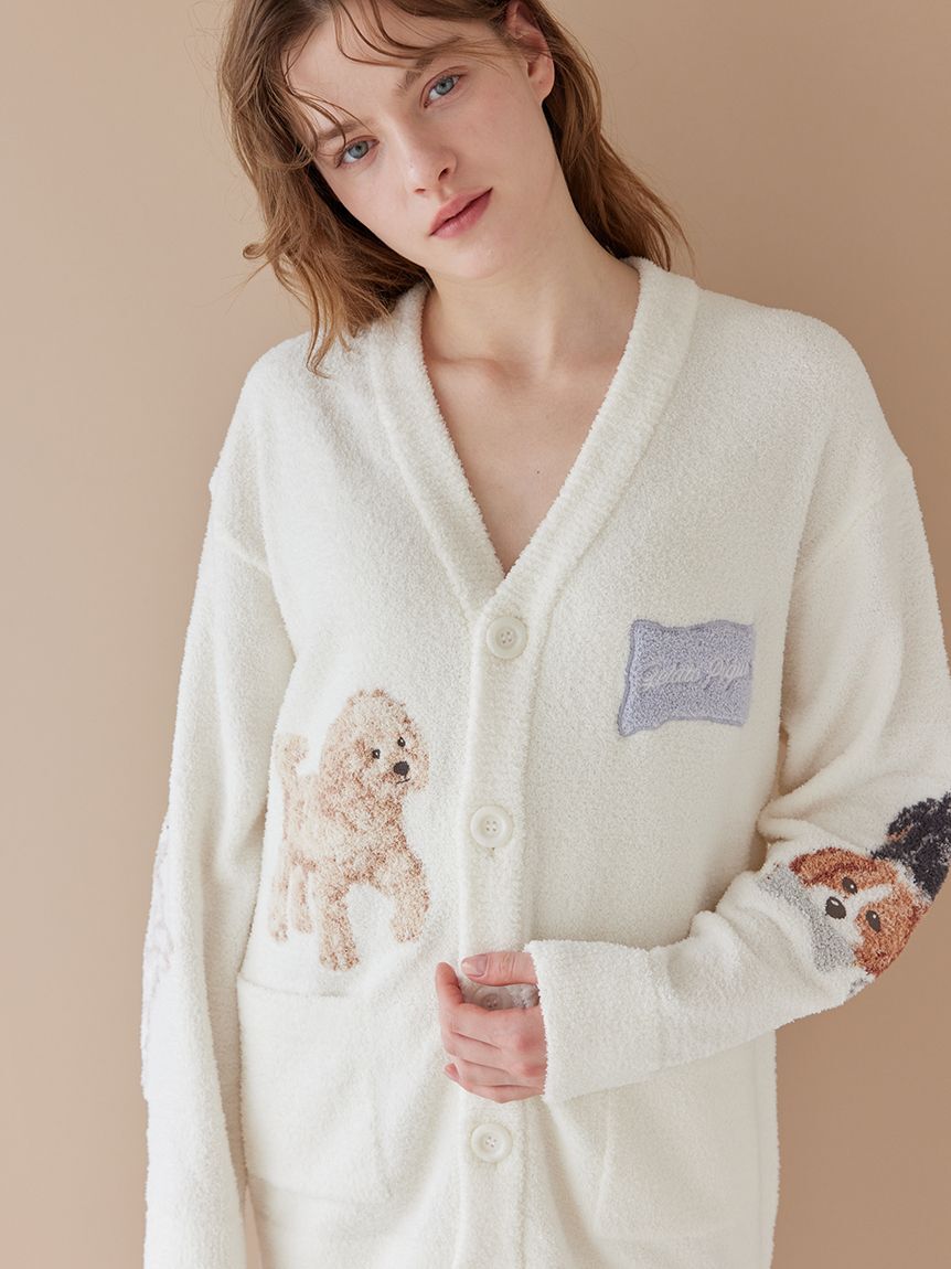 gelato pique「【UNISEX】エアリーモコプレイフルDOGジャガードカーディガン」|ルームウェア|