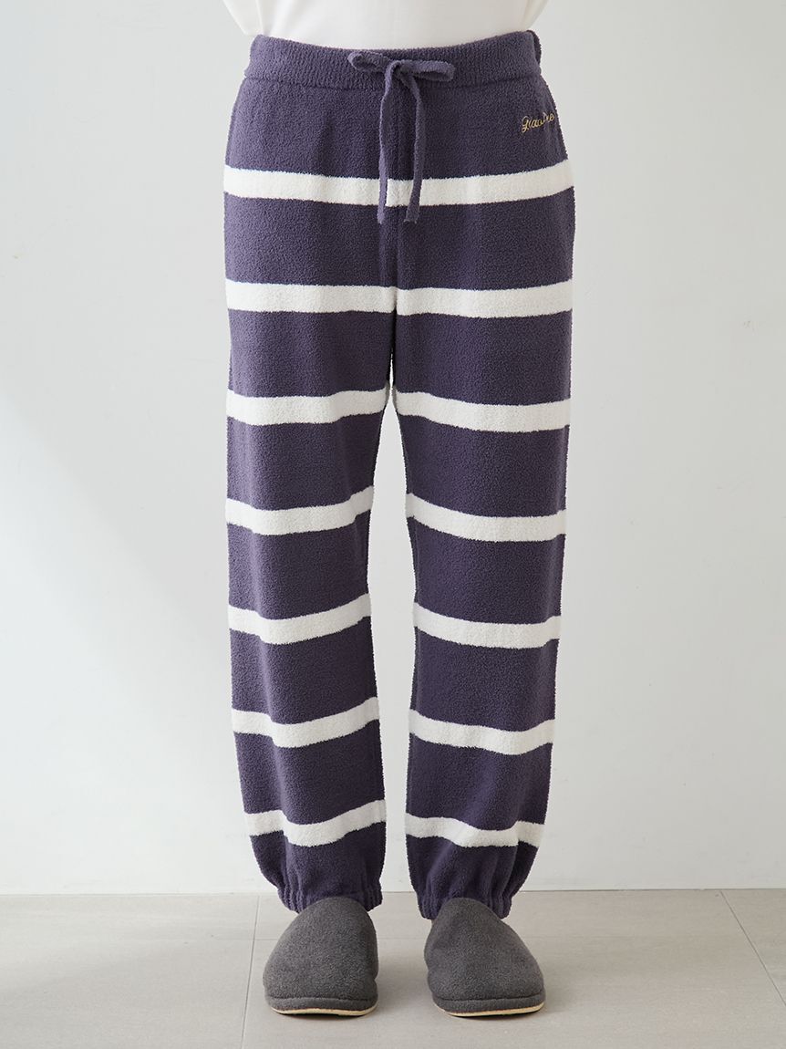 gelato pique「【ONLINE限定】【UNISEX】エアリーモコプレイフルDOGジャガードプルオーバー&ボーダーロングパンツセット」|ルームウェア|