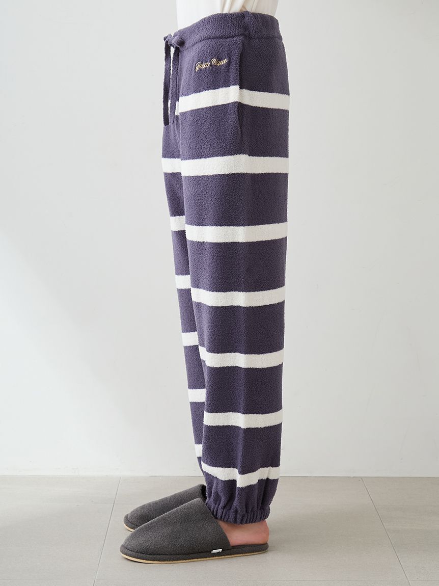 gelato pique「【ONLINE限定】【UNISEX】エアリーモコプレイフルDOGジャガードプルオーバー&ボーダーロングパンツセット」|ルームウェア|