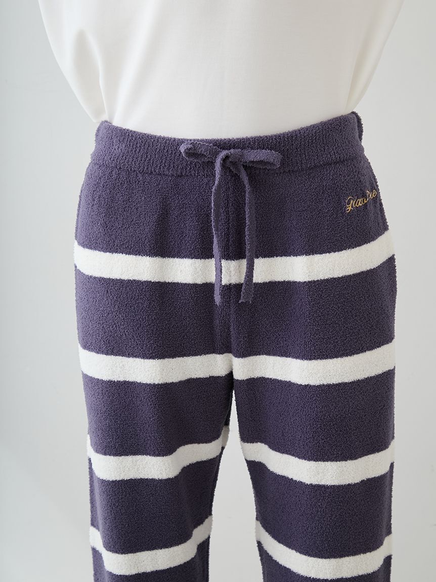 gelato pique「【ONLINE限定】【UNISEX】エアリーモコプレイフルDOGジャガードプルオーバー&ボーダーロングパンツセット」|ルームウェア|