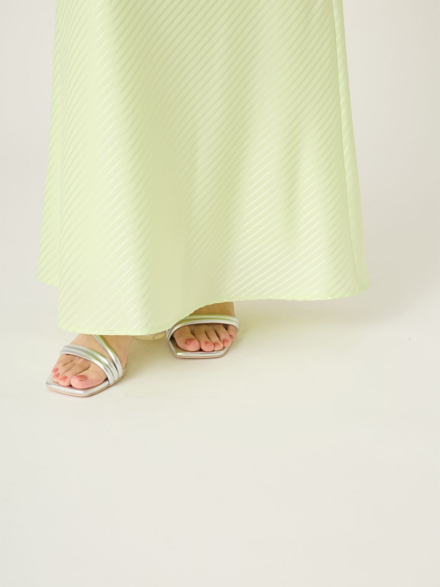 FRAY I.D「スカーフセットサテンナロースカート」|スカート|