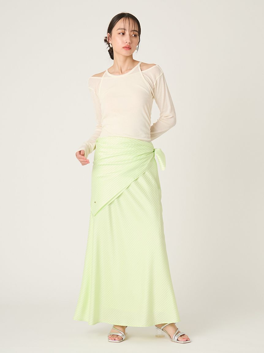 FRAY I.D「スカーフセットサテンナロースカート」|スカート|