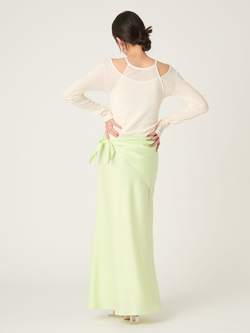 FRAY I.D「スカーフセットサテンナロースカート」|スカート|