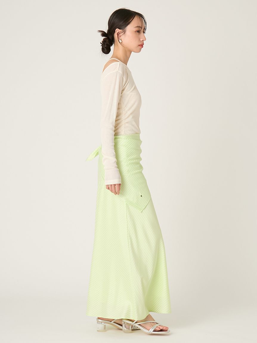 FRAY I.D「スカーフセットサテンナロースカート」|スカート|