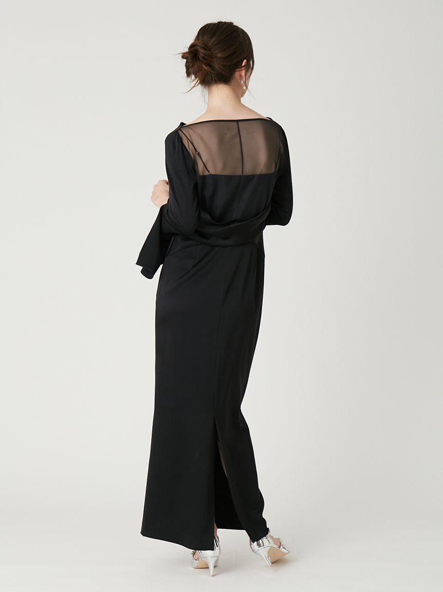 FRAY I.D「ドレープネックフロントノットドレス」|ドレス|