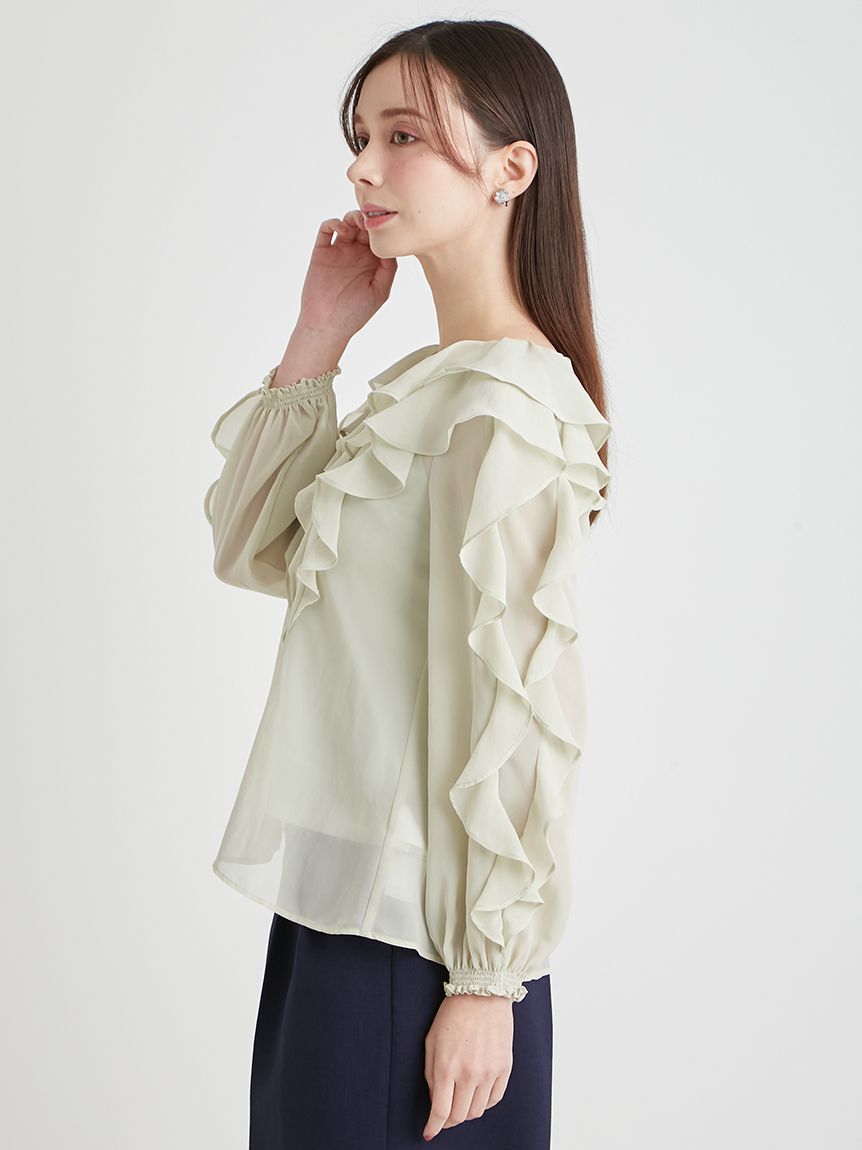 CELFORD「【洗える】ラッフルフリルブラウス」|シャツ・ブラウス|