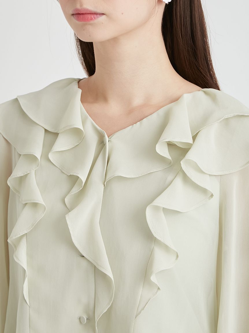 CELFORD「【洗える】ラッフルフリルブラウス」|シャツ・ブラウス|