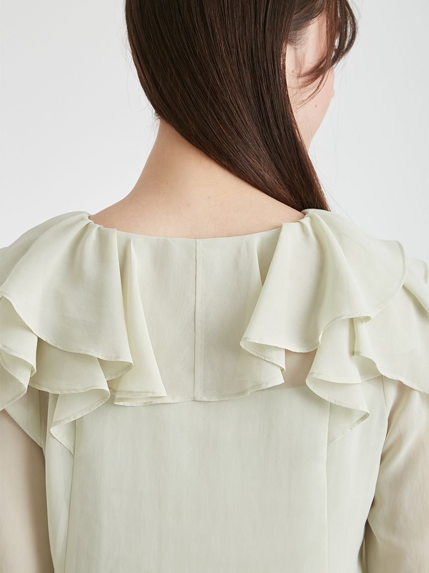 CELFORD「【洗える】ラッフルフリルブラウス」|シャツ・ブラウス|